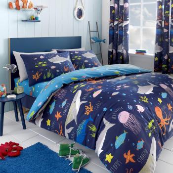 Bedlam 'Sea Life' Kids Fun Glow In The Dark Adventure Duvet Cover Set