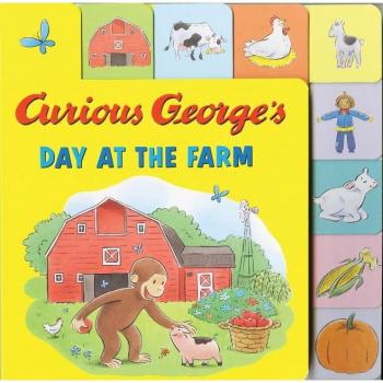 Curious Georges Day at the Farm Tabbed LifttheFlaps by H. A. Rey