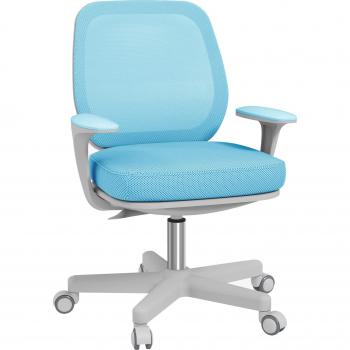 Vinsetto Sedia Ufficio Ergonomica Reclinabile Alta Regolazione Altezza con 5 Ruote Azzurra