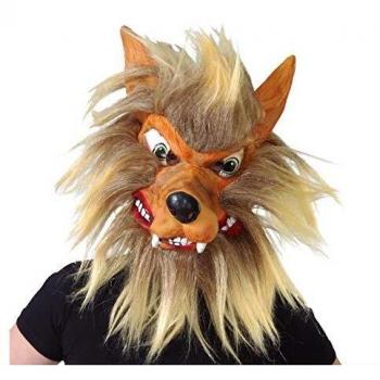Careta de lobo con pelo