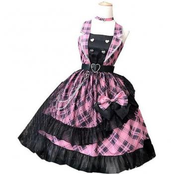 Vestido de tirantes estilo gótico para mujer
