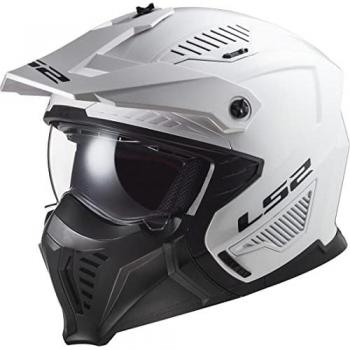LS2 Casco Convertible OF606 Drifter Blanco Adulto, Tipo: Casco Jet Modular, Color: Blanco, Tamaño: S