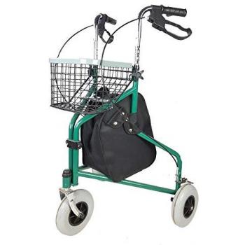 Déambulateur 3 roues avec frein et panier Caleta
