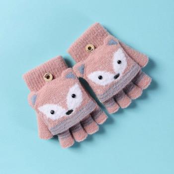Gants d'Hiver en Tricot Renard pour Enfants