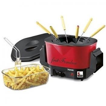Frit‑Fondue Nova Retro Rojo en Una Unidad – Freidora + Juego