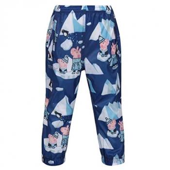 Regatta Kids Lightweight Peppa Pig Waterproof Pack-It Overtrousers, Size: 4-5 Years, Color: Space Blue, Isolite 5,000 waterproof rating