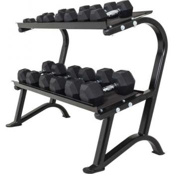 Support d’haltères hexagones GORILLA SPORTS – Noir, qualité pro