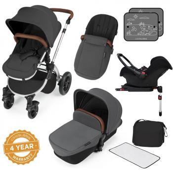 Ickle Bubba Stomp V3 All-in-one with Isofix Base in Grey