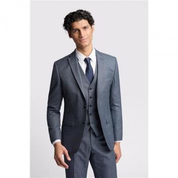 Ted Baker Riley Navy Blue Puppytooth Slim Fit Suit Jacket