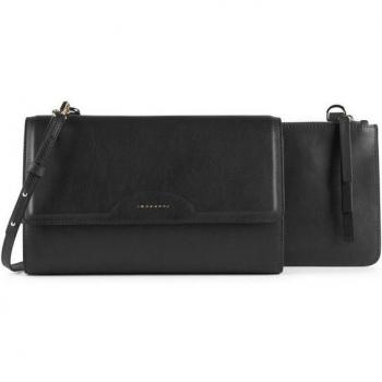 Sac Gea PIQUADRO en cuir noir