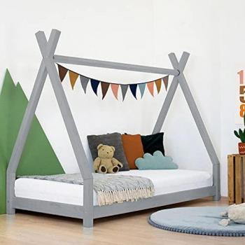 Lit NAKANA Tipi Gris 120x190 cm – Enfant