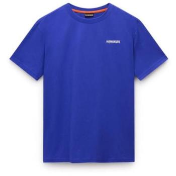 Napapijri Uomo T-Shirt a Maniche Corte Small Box Blu XL