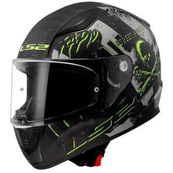 Casque Intégral LS2 FF353 Rapid II Pirates Noir Gris Jaune XS
