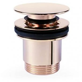 Válvula Desagüe Oro Rosa 24K, Opción Siempre Abierta, Simple‑Rapid