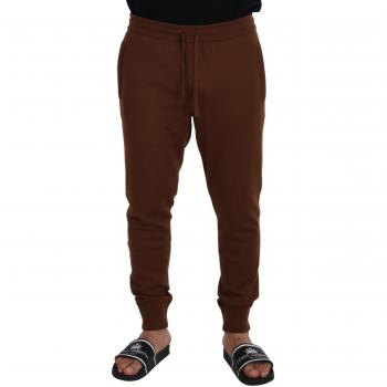 Dolce & Gabbana Brown Cashmere Drawstring Jogger Pants
