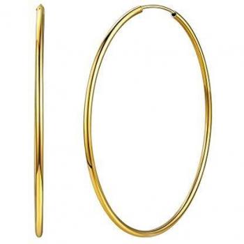 Silvora Aros Grandes Hoop Earrings 70mm Oro 18K