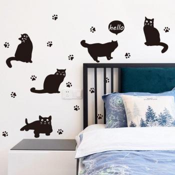 Vinyl Cat and Butterfly Room Decor