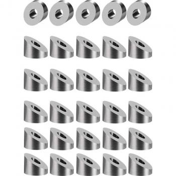30Pcs T316 Stainless Steel 1/4 Inch Beveled Washers for Deck Cable Railing Kit