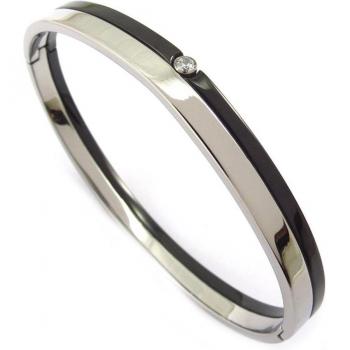 Acciaio Bracciale Nero Argento Lily “Chorégraphie” K3372