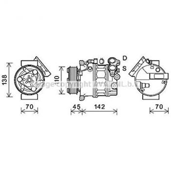 PRASCO Compresseur climatisation pour MAZDA 3 (BL)
