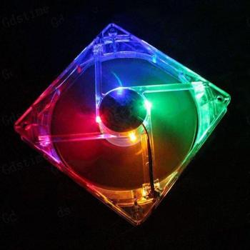 Quad LED 120mm Cooling Fan for PC Cases