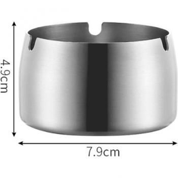 5-Color Frosted Stainless Steel Ashtray