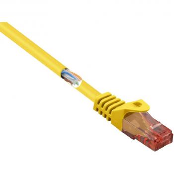 Renkforce RF-5462928 RJ45 Network Cable CAT 6 U/UTP 0.15 m Yellow Halogen-Free