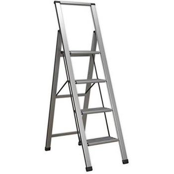 Sealey Folding Step Ladder Aluminium Professional 4-Step 150kg Capacity