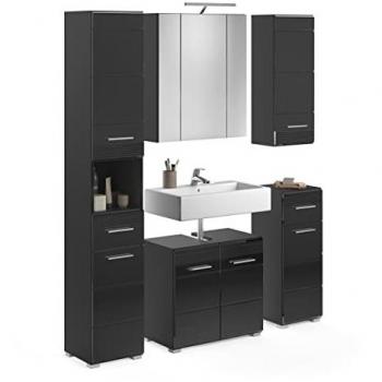 Design Contemporain : 5 Meubles de Salle de Bain + Lampe Noir