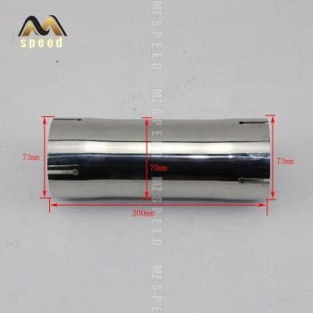 Universal 4 Slot Muffler Sleeve 304 Stainless Steel 54mm 66mm 73mm 80mm