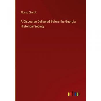 A Discourse Delivered Before the Georgia Historical Society