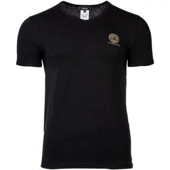 Versace Herren T-Shirt 1er Pack Schwarz