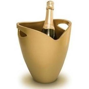 Cubo Acrílico Pulltex Hielo Dorado 21x26cm