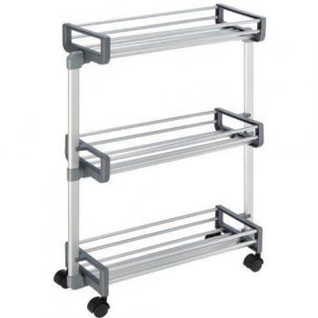 Ruco 3-Etagen Nischen-Rollwagen grau-silberfarben