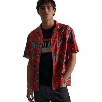 Superdry Camisa Hawaiian Box S/s, Rojo, L