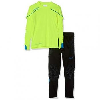 Uhlsport Kinder STREAM 22 TORWART-SET JUNIOR, fluo gelb/Radar blau, 140