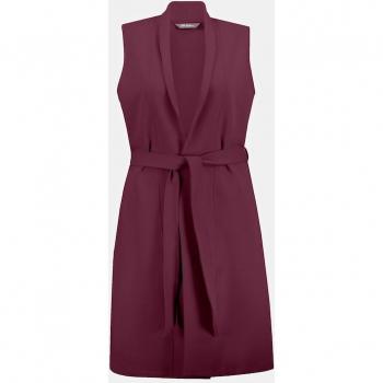 Gilet di felpa donna viola oversized senza maniche colletto camicia 52/54 cotone poliestere