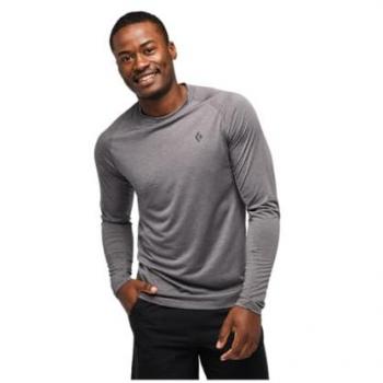Black Diamond Lightwire Langarmshirt Tech – Herren – L – Dunkelgrau