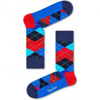 Navy‑Argyle Baumwollsocken von Happy Socks – Classic Edition – 36–40