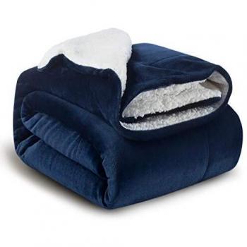 Coperta Flanella Microfibra Navy 150x200