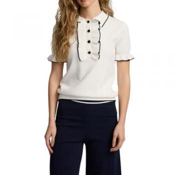 Silbon Polo Volante de Mujer Blanco