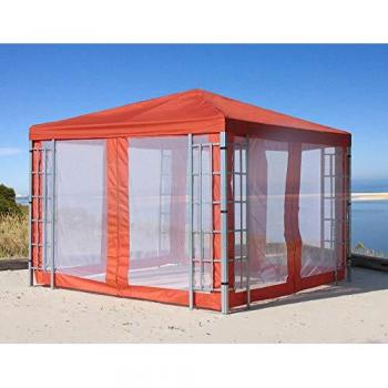 Quick Star Pavilio 3x3 m Metallo Terra Rossa Rotante 2001 Mosquitorete
