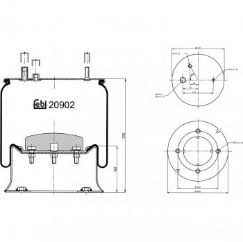 Hinterachs-Luftfederbalg FEBI BILSTEIN 20902