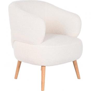 Butaca Estilo Nórdico Blanco Natural 70x70x80