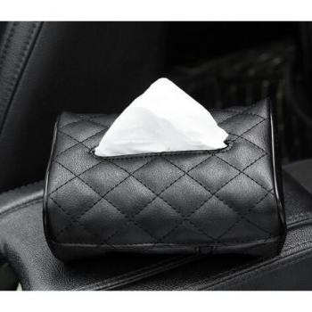 Automotive Leather Tissue Box Case