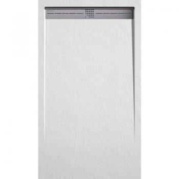 Pizarra Ducha 70x100cm Arco Blanco con Rejilla Inox