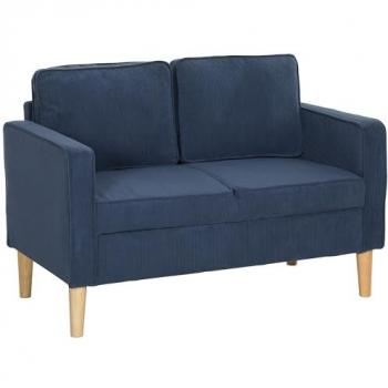 Space-Saver Blue 2-Seater Couch