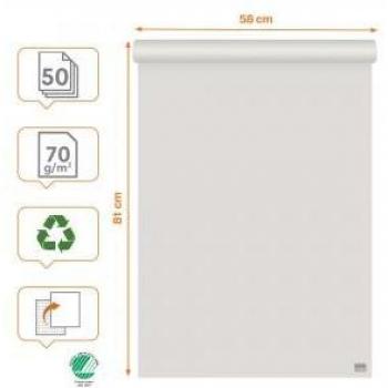 Nobo Flipchart Pad 58x81cm, Plain/Grided