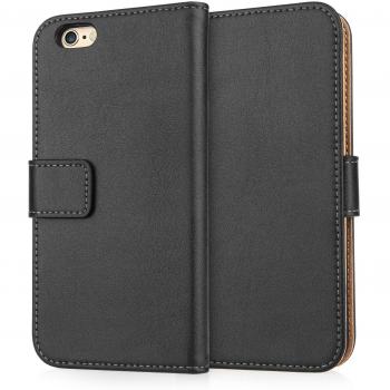 CaseFlex iPhone 6 – Black Leather Wallet Split