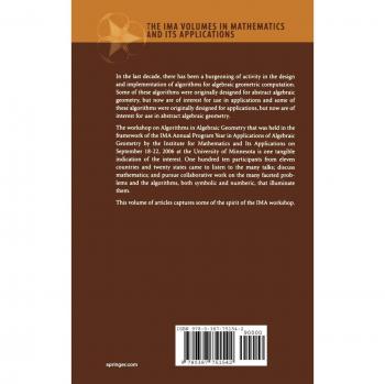 Algorithms in Algebraic Geometry